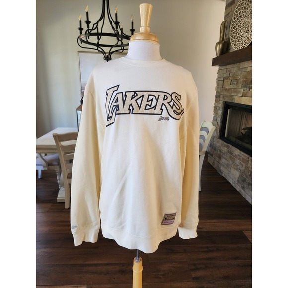 Mitchell & Ness NBA Los Angeles Lakers Crewneck Sweatshirt Mens L Pullover - Picture 1 of 11